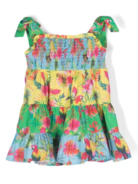 Patachou botanical-print tiered dress