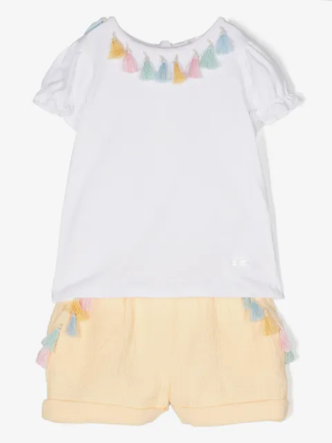 Patachou tassel-embellished shorts set