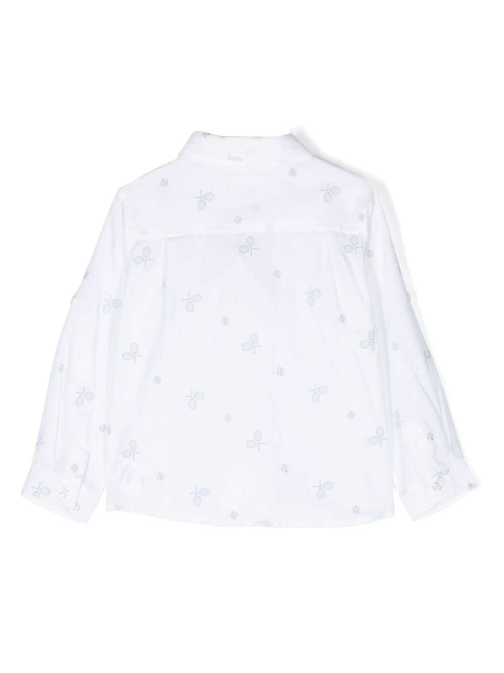 Patachou tennis-motif embroidery shirt - White