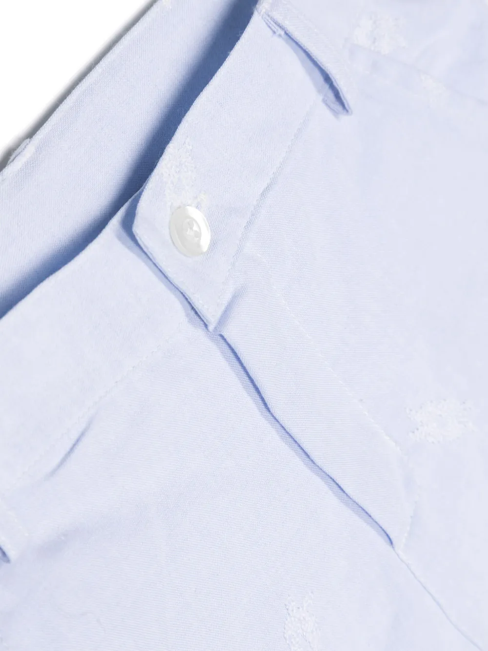 Patachou Embroidered Cotton Shorts Set In Blue