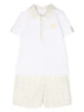 Patachou checked seersucker shorts set - Yellow