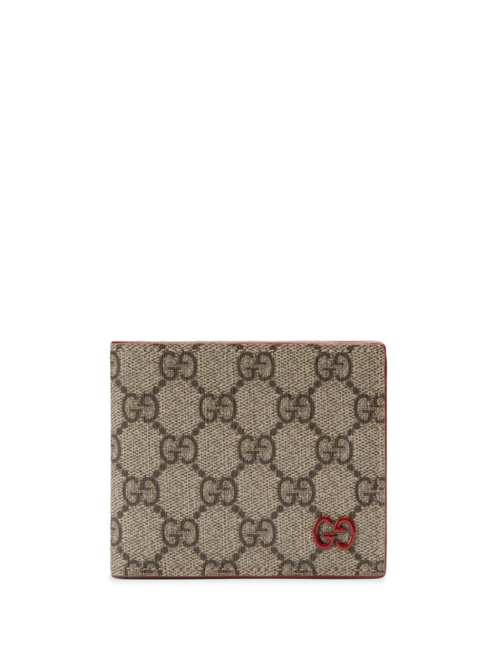 Gucci Gg-canvas Logo-plaque Wallet In Neutrals