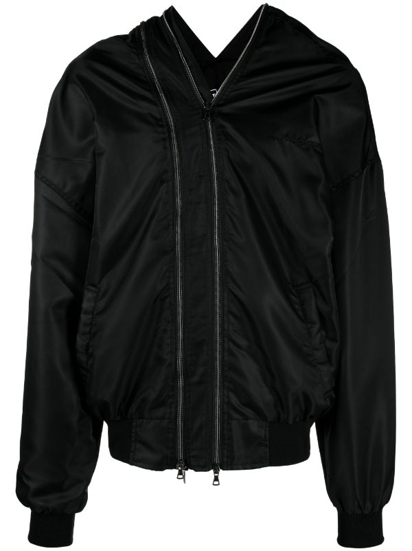 Satin zip clearance up jacket