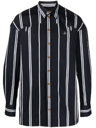 Vivienne Westwood ストライプ シャツ | ブラック | FARFETCH JP