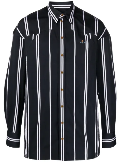 Vivienne Westwood Orb-logo stripe-print shirt