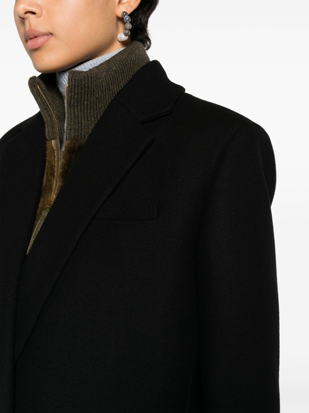 LOEWE double-breasted tailored wool coat Women