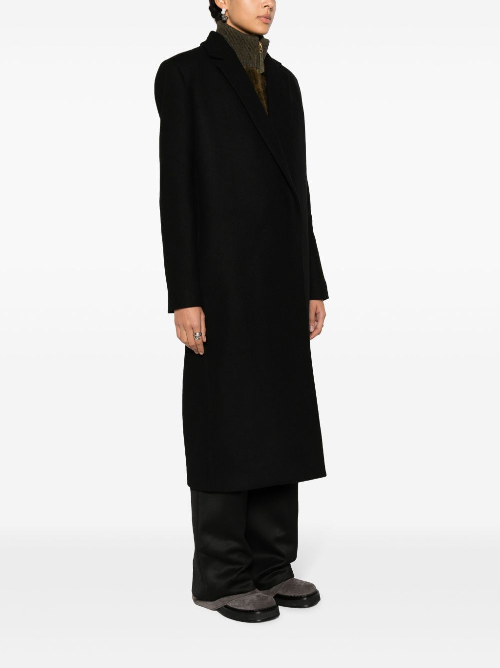 LOEWE double-breasted tailored wool coat Women