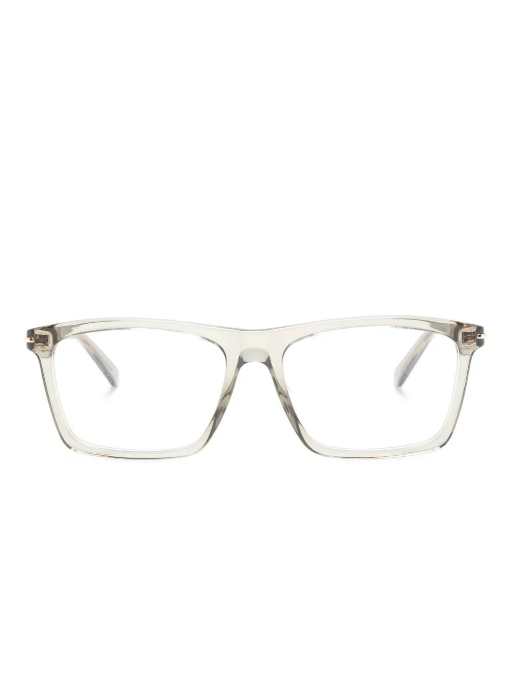 logo-lettering rectangle-frame glasses