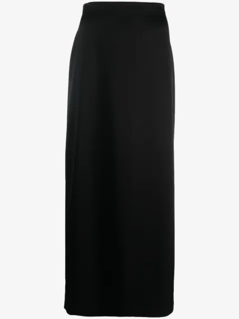 Lanvin jupe en satin à coupe mi-longue 