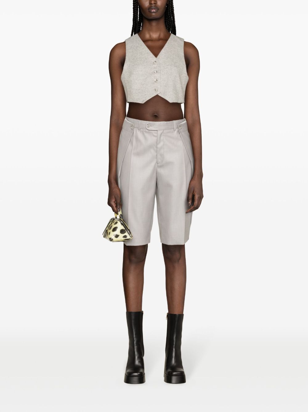 THE ANDAMANE Cropped gilet - Grijs