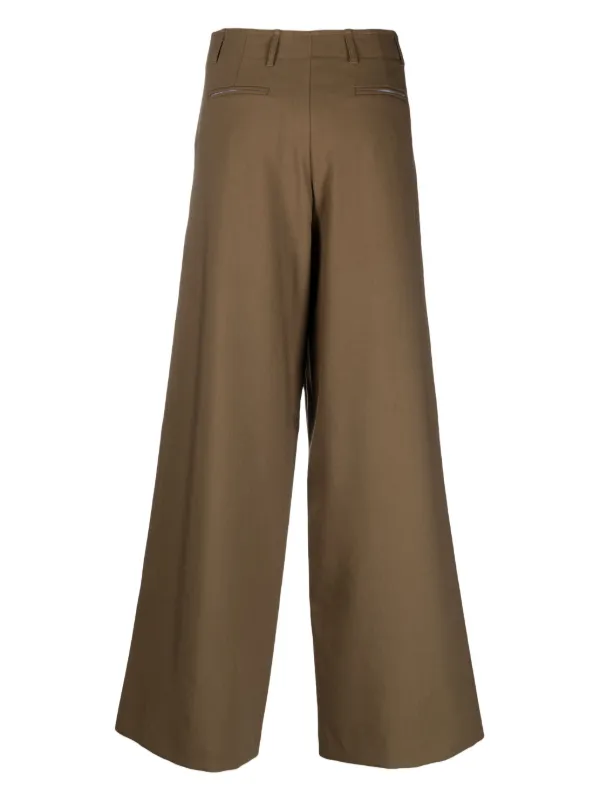パンツ ALYSI Women Straight Pants 152163 GREEN Alysi straight-leg Cotton Trousers | Green | FARFETCH