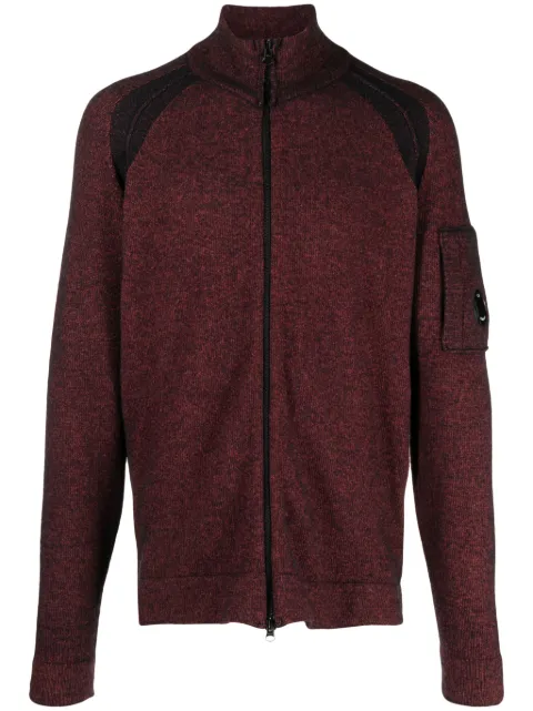 C.P. Company Melierter Cardigan mit Reißverschluss