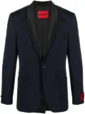 HUGO single-breasted tuxedo blazer - Blue