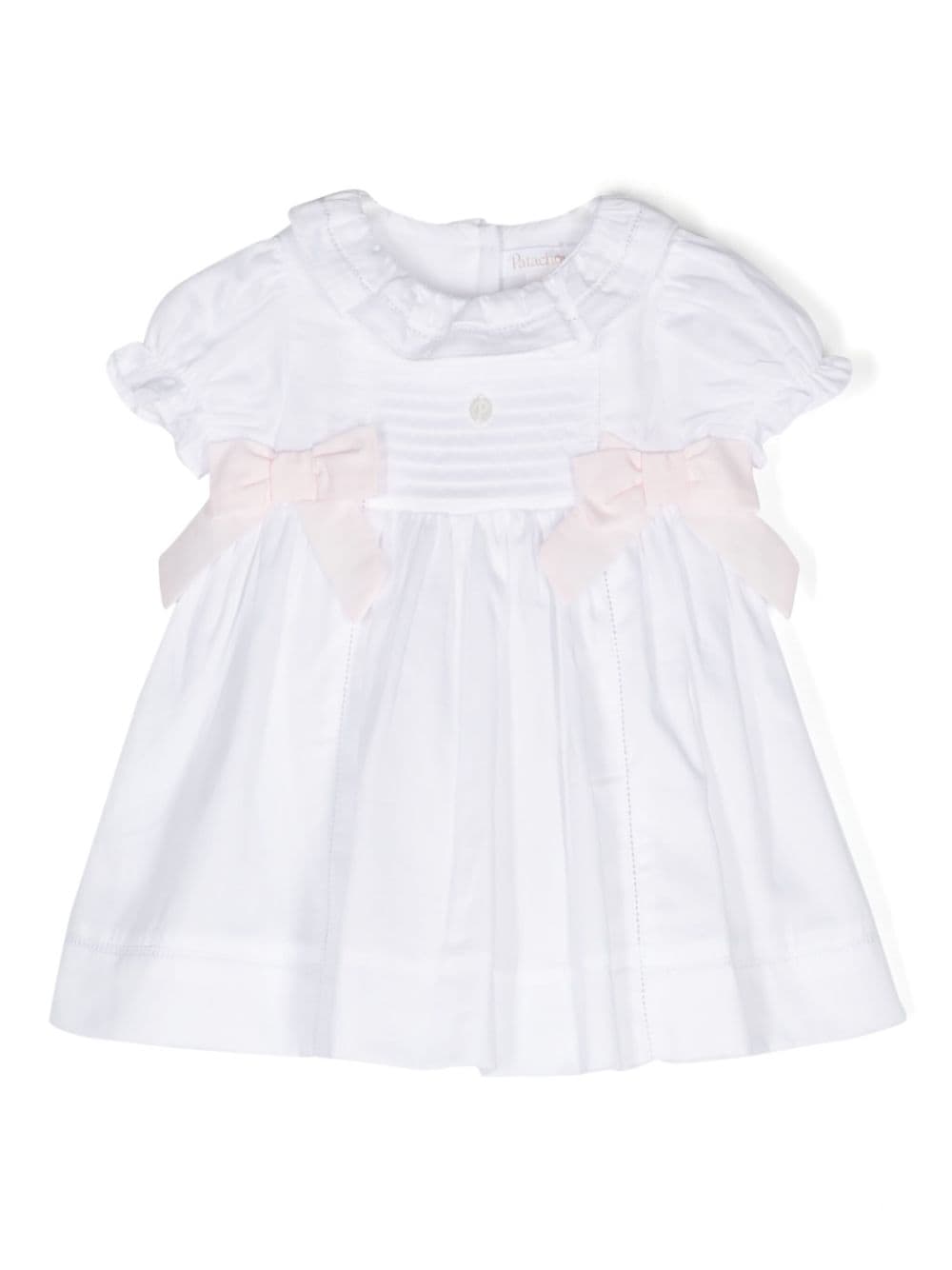 Patachou Babies' Pintuck-detail Cotton Dress In White