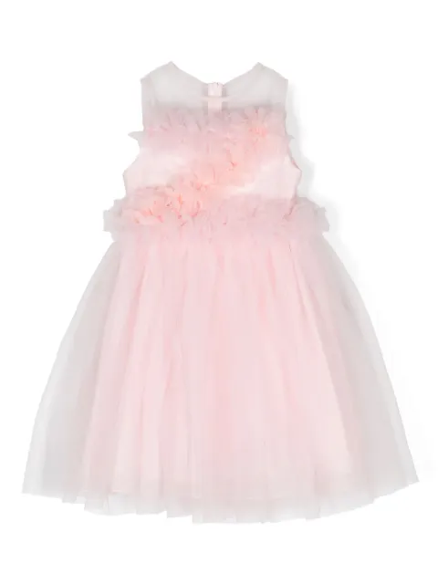 Patachou floral-appliqué tulle dress