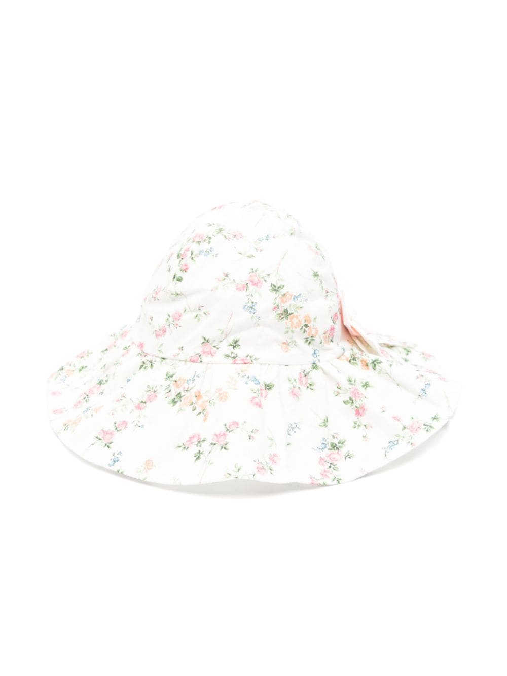Patachou Babies' Floral-print Bucket Hat In White
