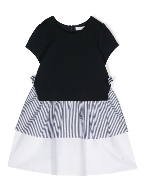 Patachou bow-detailing layered cotton dress 