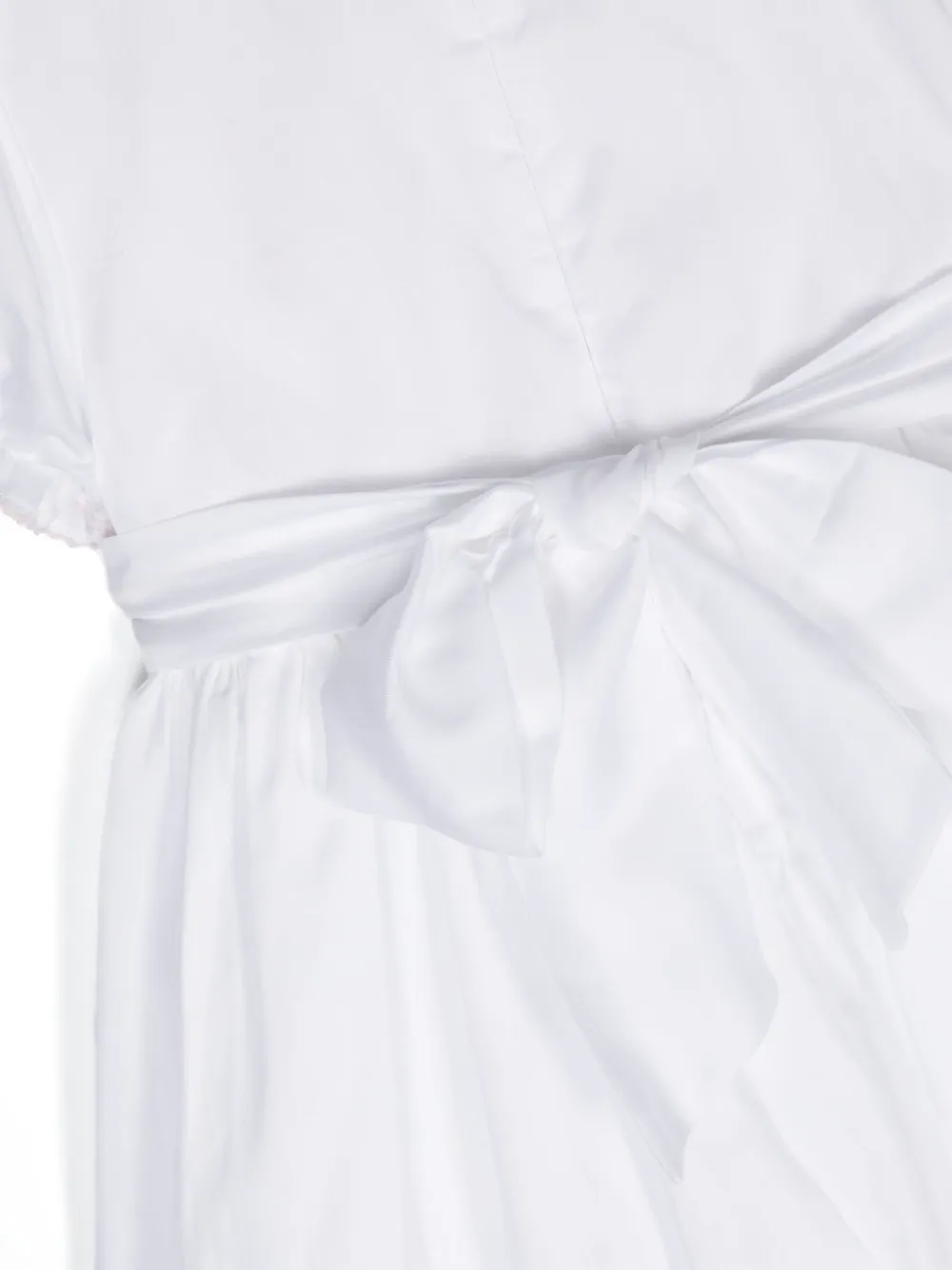 Patachou Peter Pan-collar Cotton Dress In White