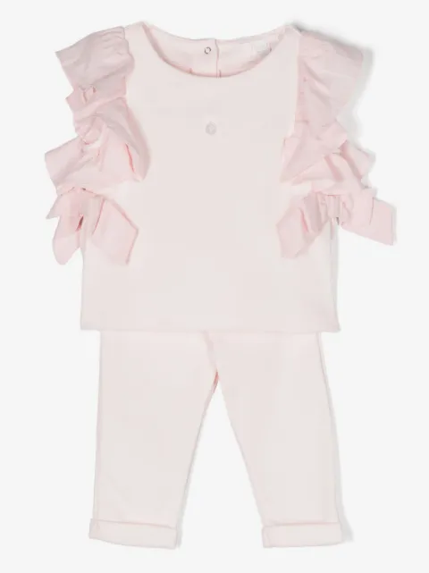 Patachou ruffle-trim cotton tracksuit