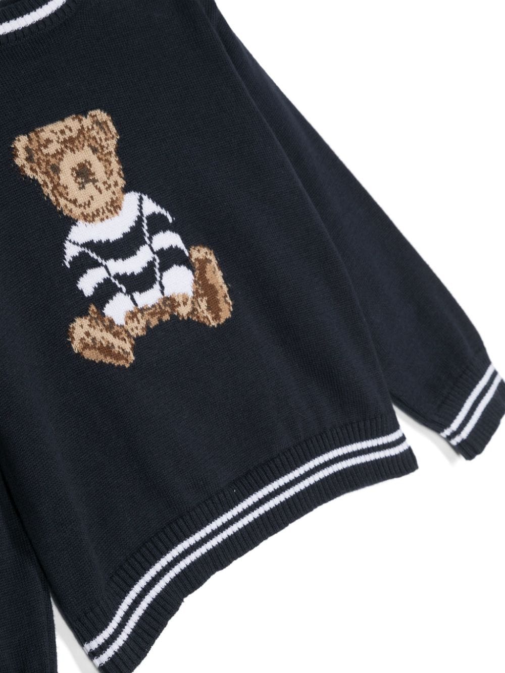 Shop Patachou Teddy Bear-motif Jumper In Blue