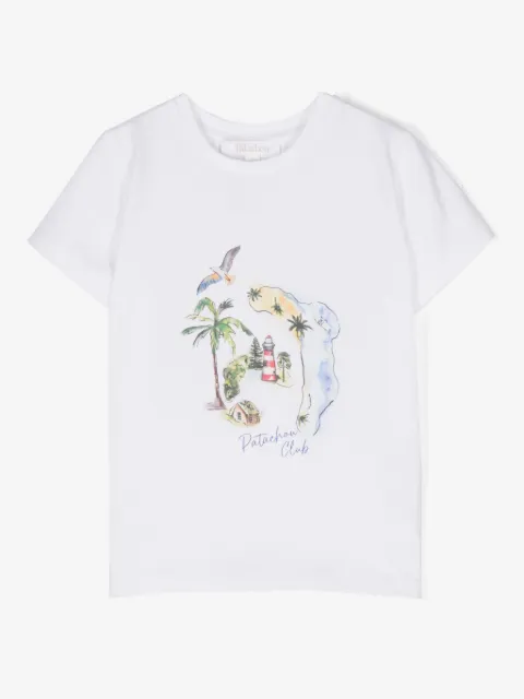 Patachou Camiseta de algodão com estampa gráfica