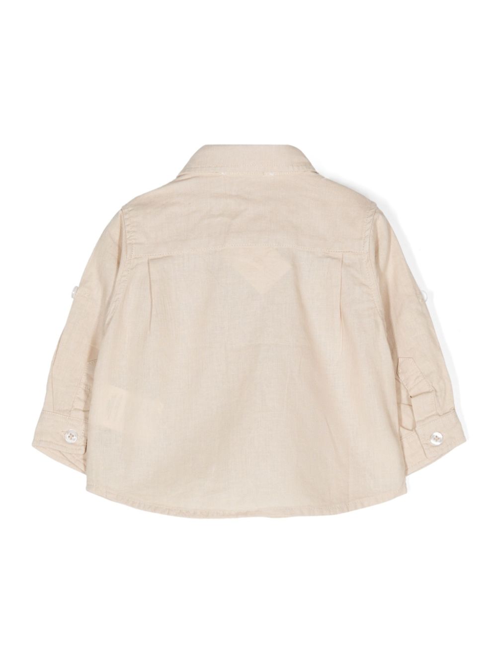 Patachou Shirt met geborduurd logo van linnenblend - Beige