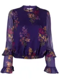 TWINSET floral-print polka-dot blouse - Purple