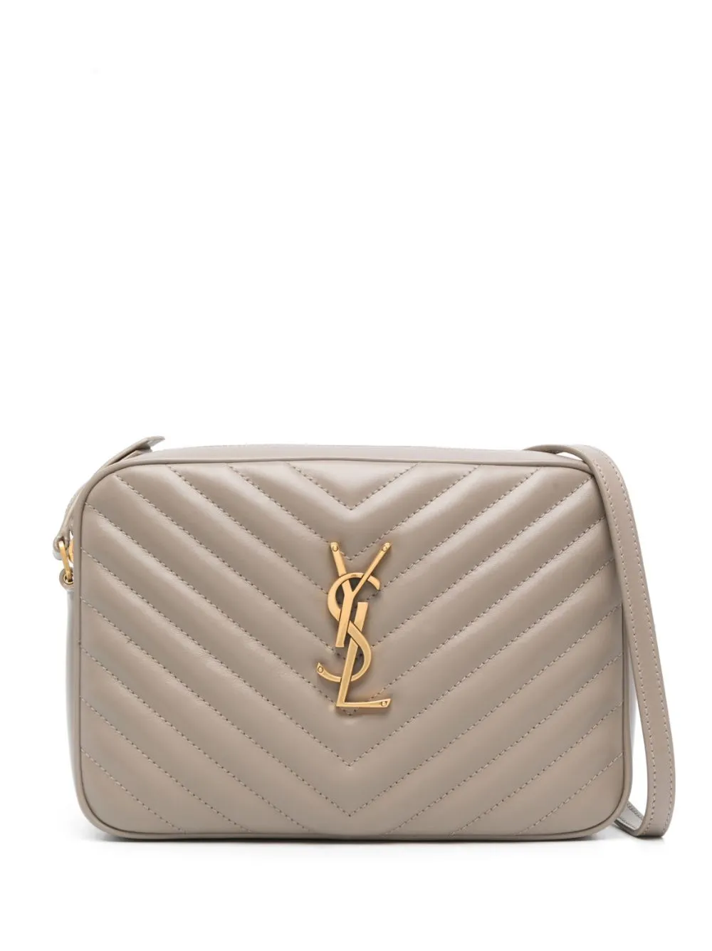 Saint Laurent Lou gewatteerde crossbodytas Bruin