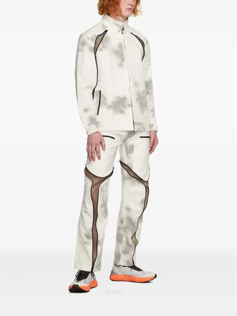 Olly Shinder White Quad Zip Jacket In White