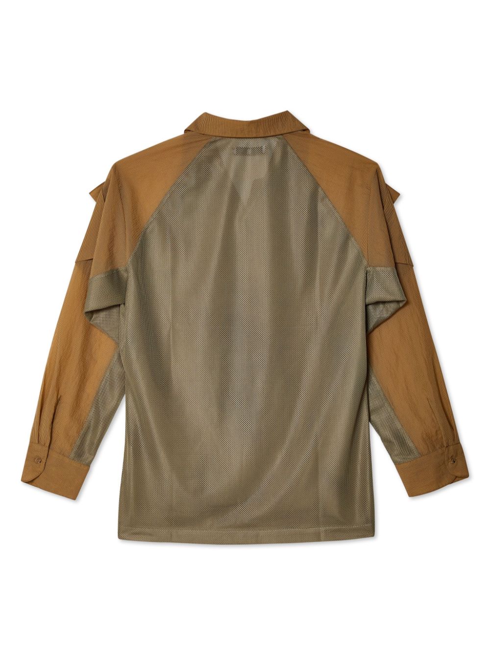Olly Shinder panelled-design notched-lapels shirt - Bruin