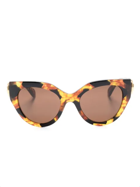 Gucci Eyewear logo-plaque cat eye-frame sunglasses