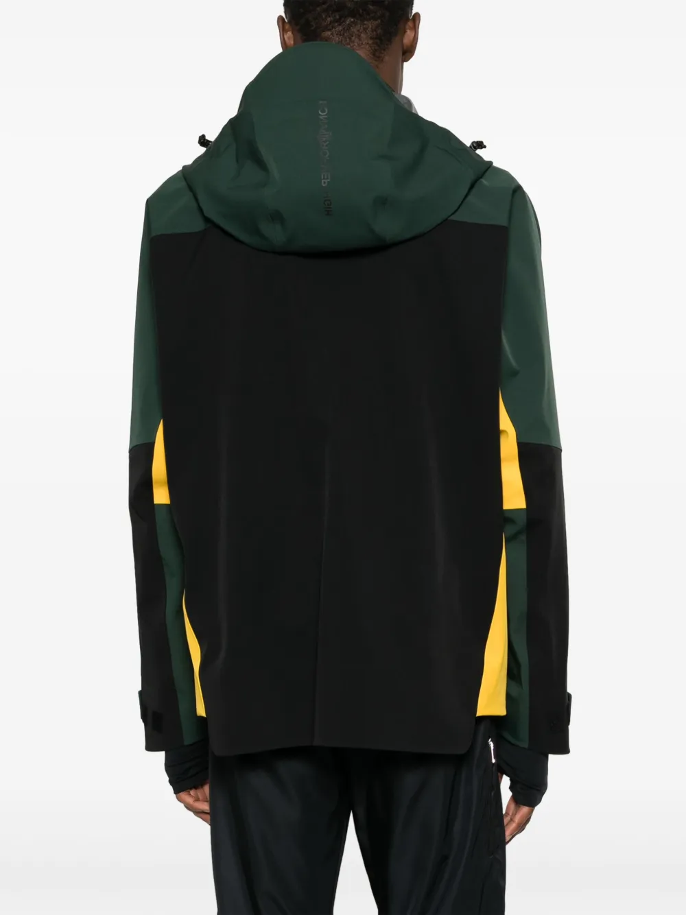Shop Moncler Brizon Colour-block Hooded Jacket In Green