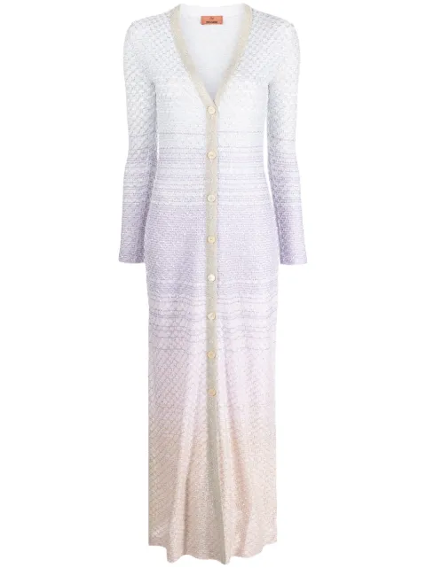 Missoni كارديغان ماكسي شبك بزينة ترتر