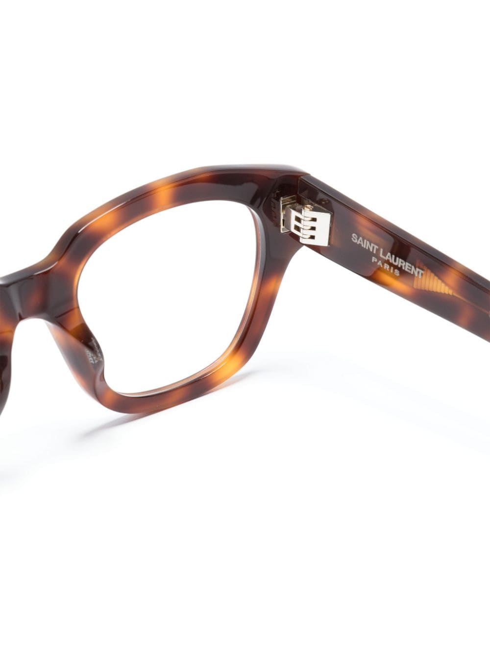 Shop Saint Laurent Tortoiseshell Square-frame Glasses In Brown
