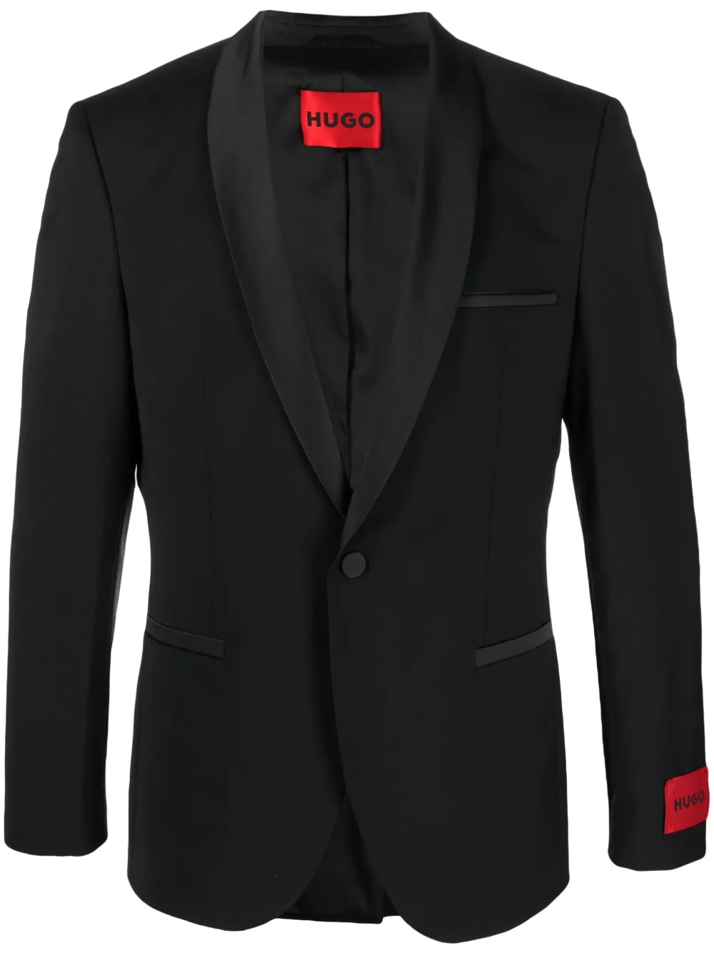 HUGO SINGLE-BREASTED TUXEDO BLAZER