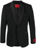 HUGO single-breasted tuxedo blazer - Black