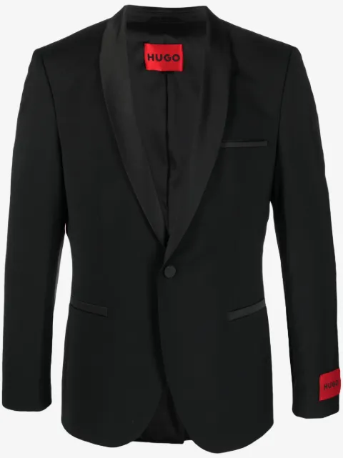 HUGO single-breasted tuxedo blazer