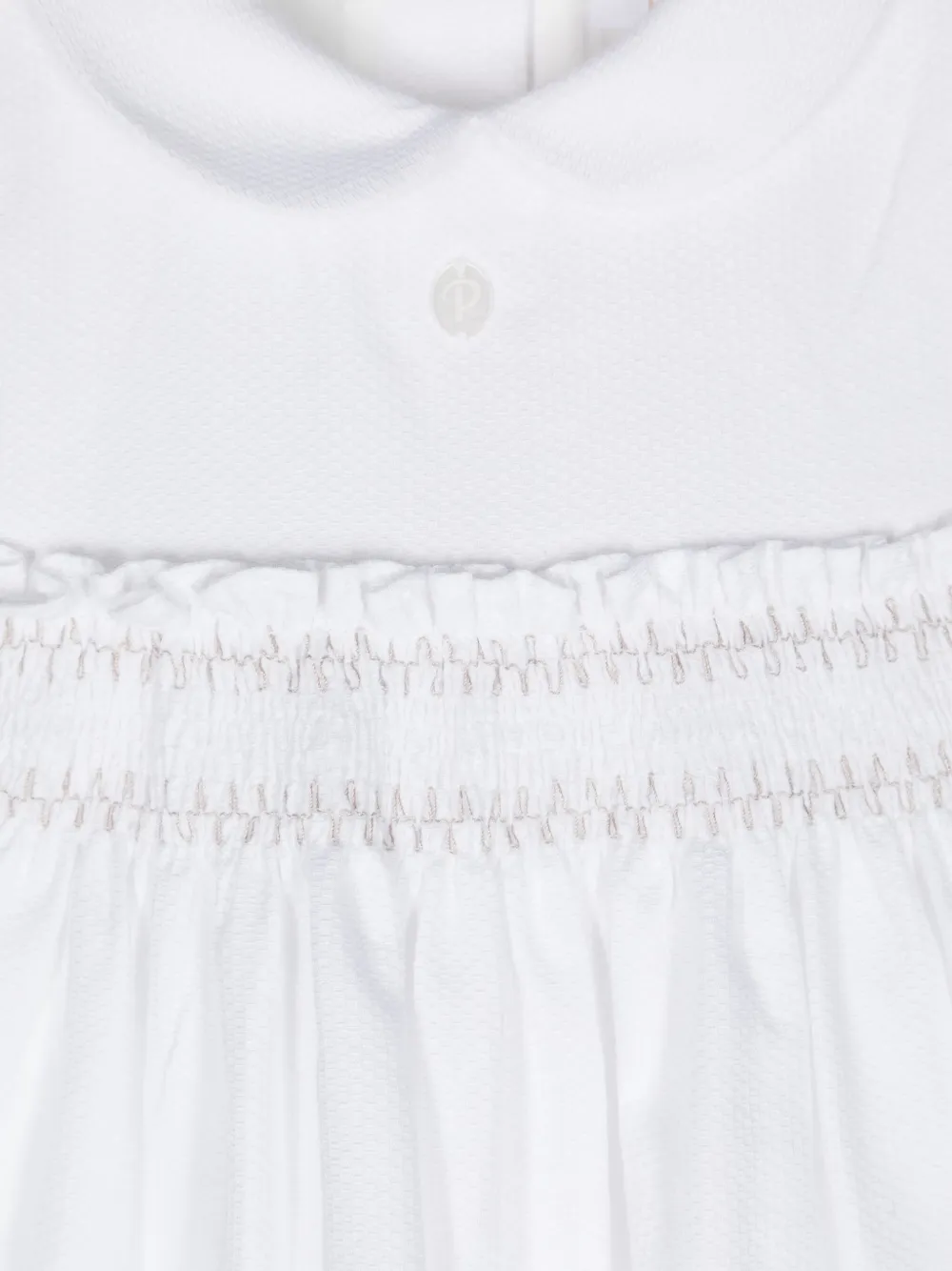 Patachou Flared jurk met honinggraat patroon Wit