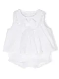 Patachou embroidered-motif shorts set - White