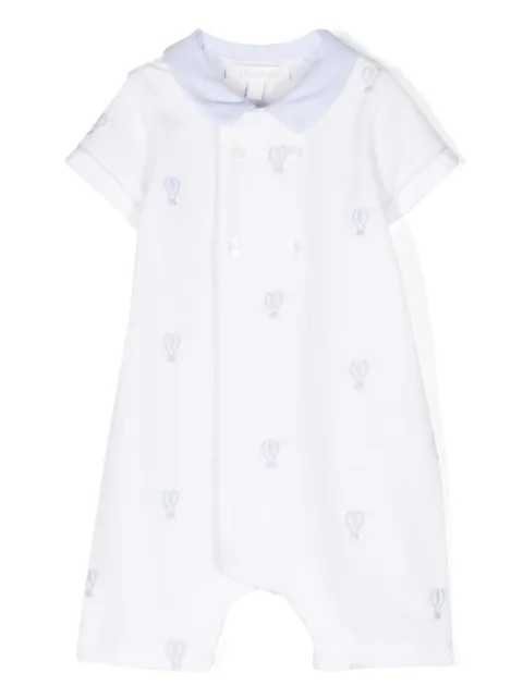 Patachou hot air balloon-embroidery cotton romper