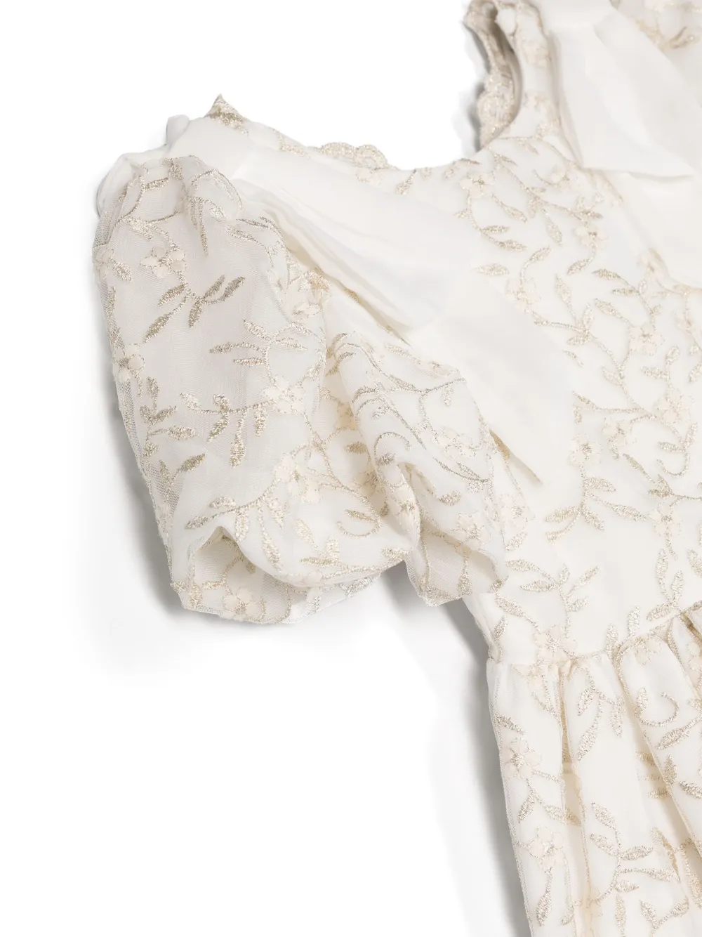Patachou Jurk met geborduurde bloemen Wit