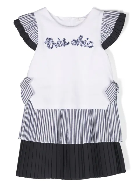 Patachou Vestido de algodão com detalhe plissado