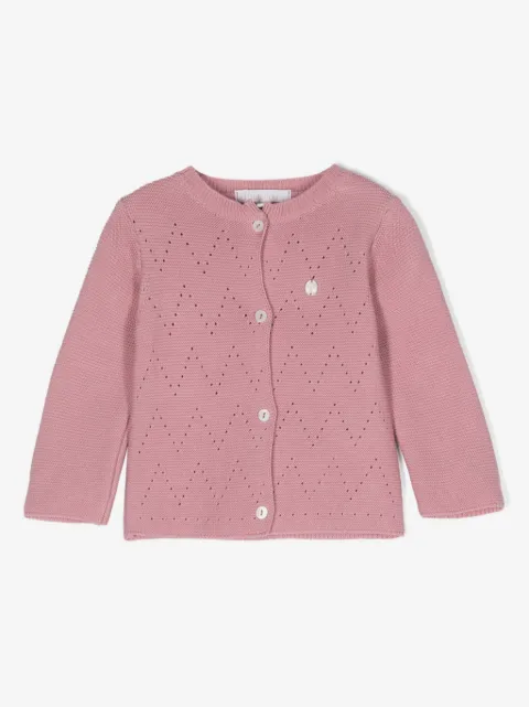 Patachou logo-plaque cardigan