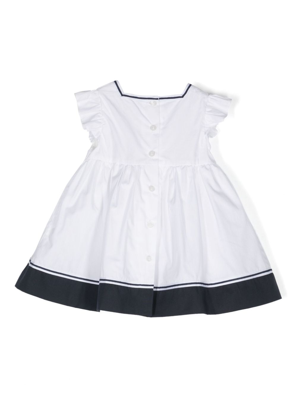 Patachou striped-trim cotton dress set - White