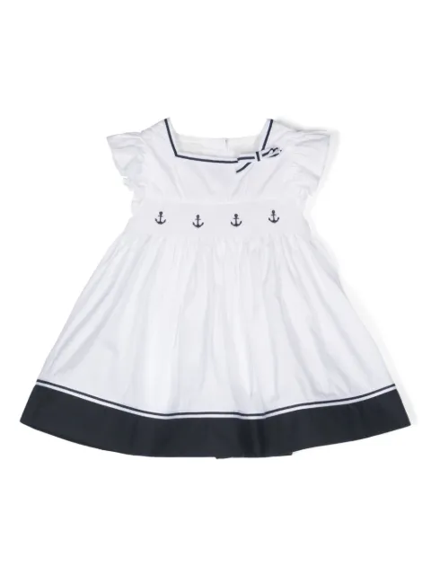 Patachou striped-trim cotton dress set