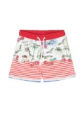 Patachou graphic-print swim shorts - Red