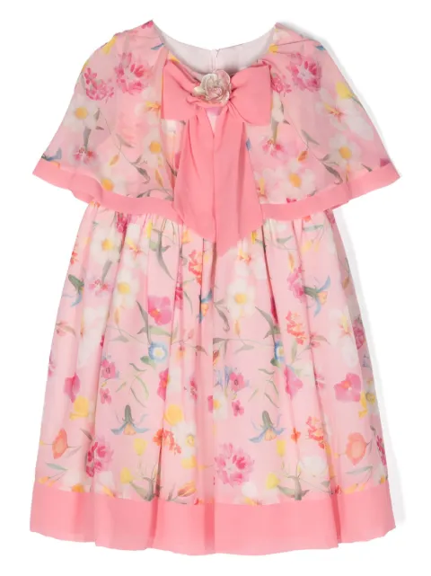 Patachou bow-detailed floral-pattern dress