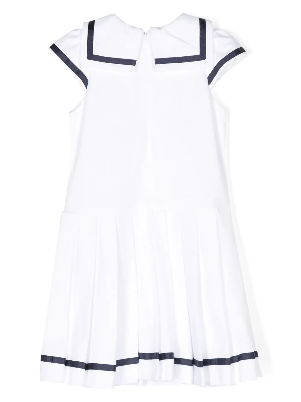 Patachou Jersey jurk met matrozenkraag - Wit