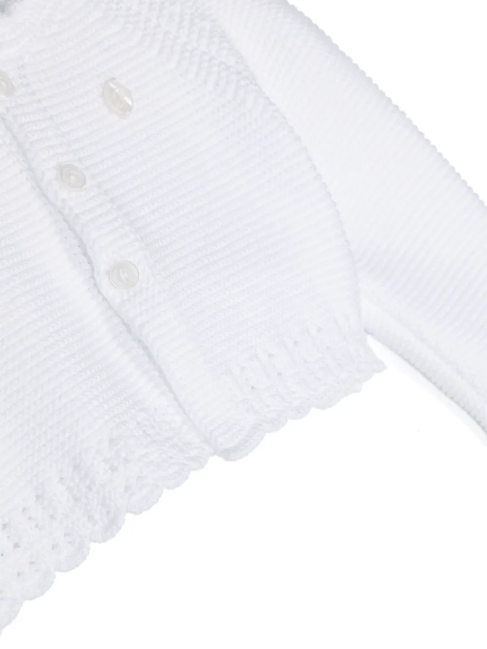 Patachou Katoenen vest met gewelfde afwerking Wit
