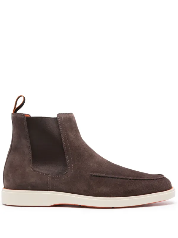 Santoni Suede Chelsea Ankle Boots Farfetch